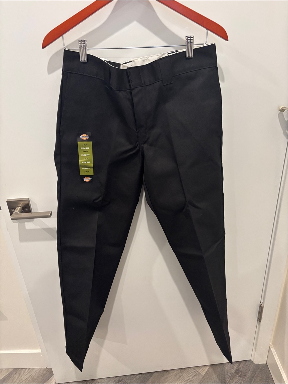 Dickie’s Men's 34x30 Black Work Pants - Classic Straight Fit